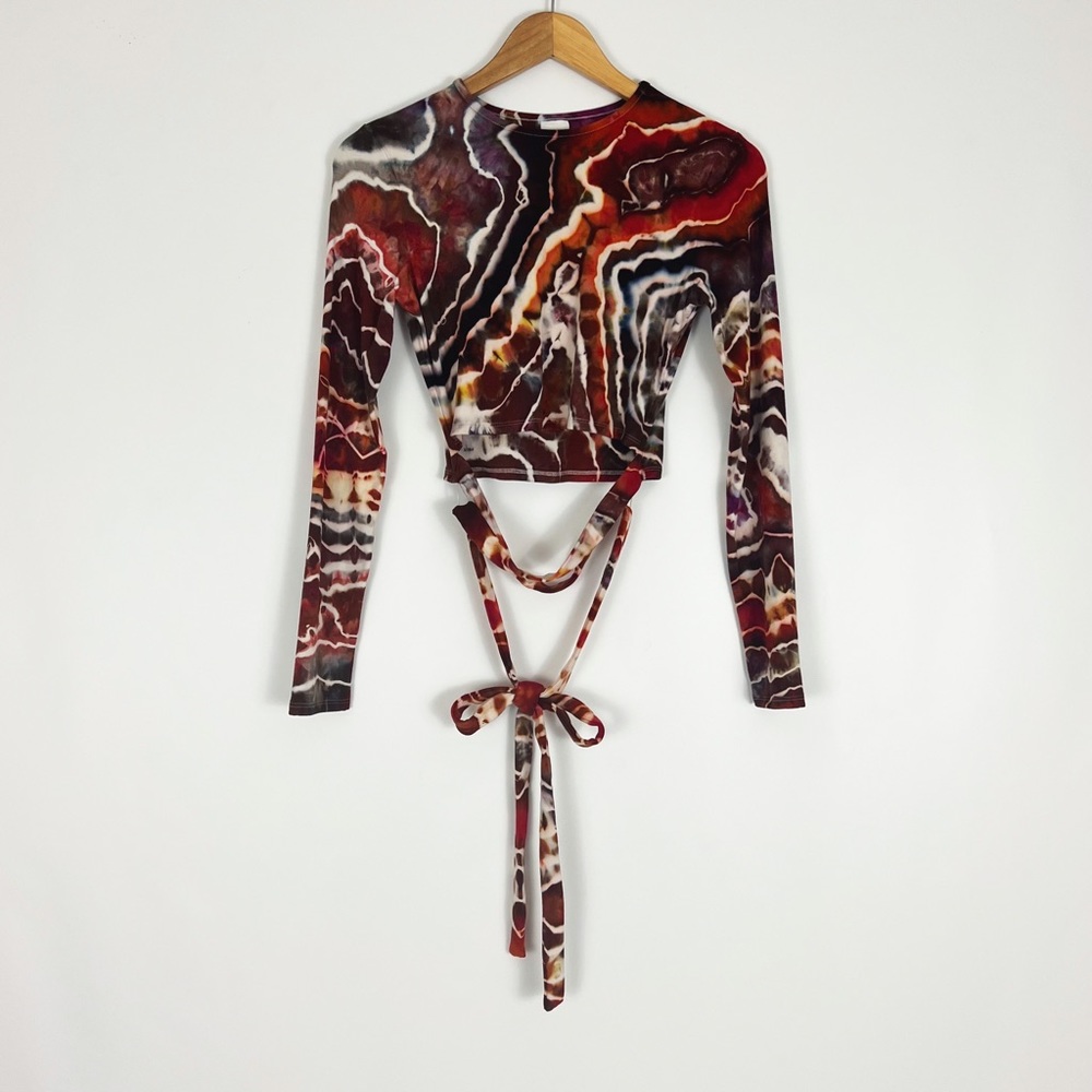NEW Hand-Dyed Geode Tie-Detail Crop Top | Size S - Picture 9 of 11